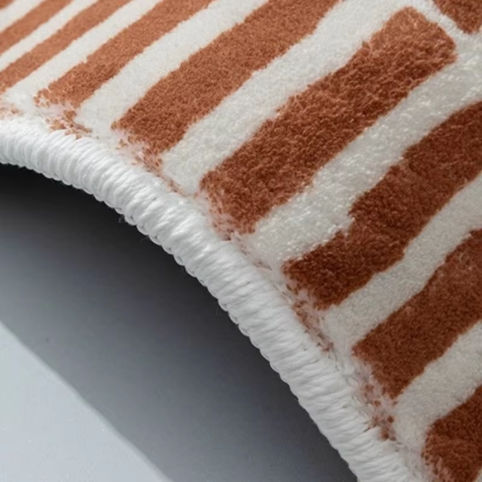 Avelena | Brauner Retro-Teppich