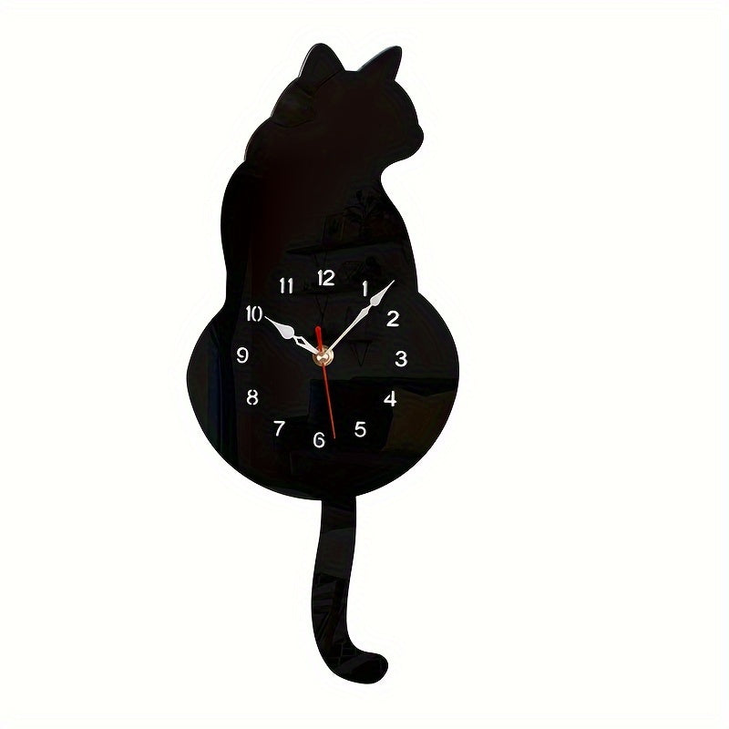 Avelena | Uhr Stil Schwingenschwanz Katze Wanddekoration
