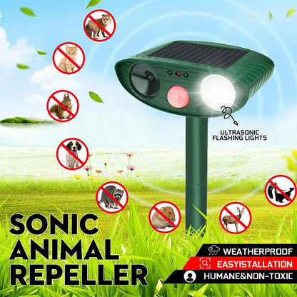 Avelena | Solar-powered ultrasound deer repeller - Effective deer deterrent for gardens and caverns in 48 hours