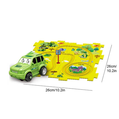 Avelena | Kinder Bildungs-Puzzle Spur Auto Spielset