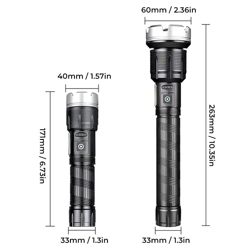 Avelena | UltraBeam | LED Taschenlampe – Extreme Helligkeit und lange Reichweite