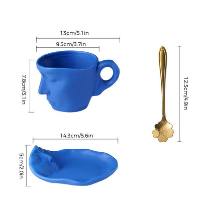 Avelena | Kyssnades Gesicht keramische Kaffeetasse