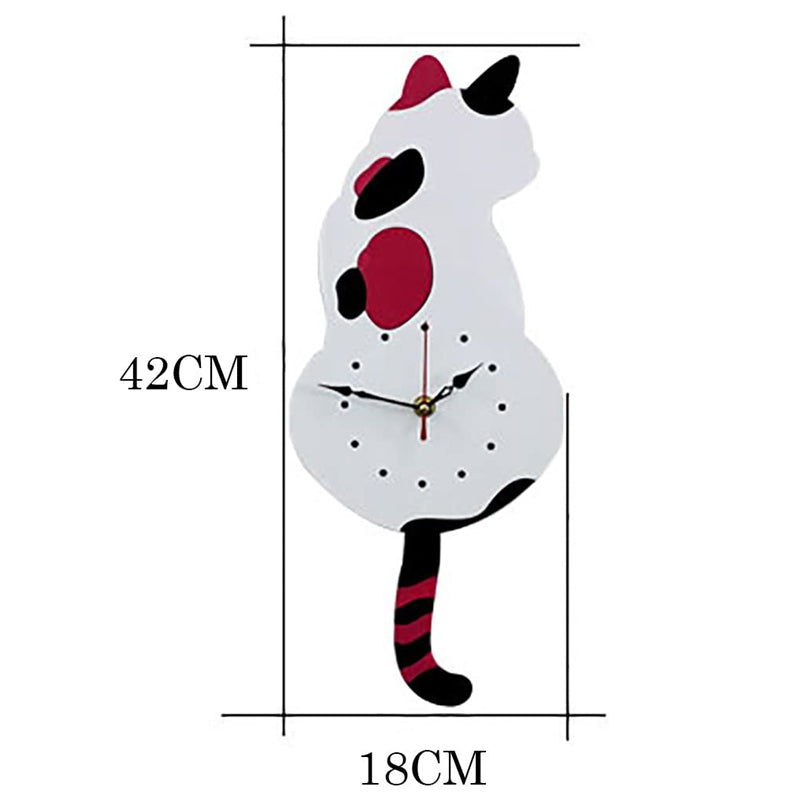 Avelena | Katze Wentzende Halbwand Uhr
