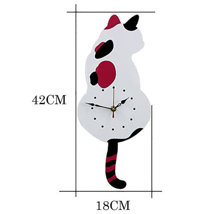 Avelena | Katze Wentzende Halbwand Uhr
