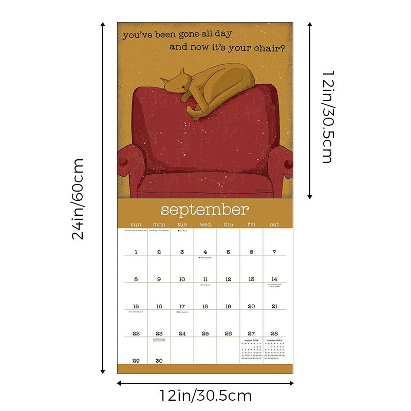 Avelena | Ein Jahr der schnippischen Katzen 2024 Wandkalender