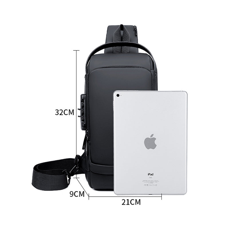 Avelena | Diebstahlsicherer Umhängetasche mit USB-Ladeanschluss