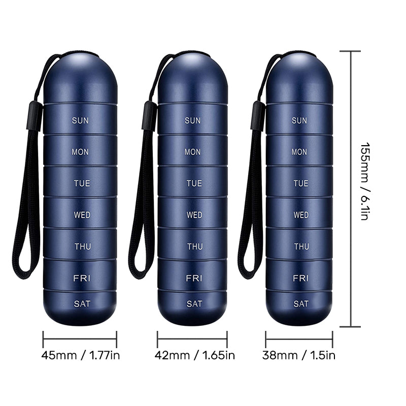 Avelena | 7 Tage Tragbarer Tabletten Organizer Für Reisen