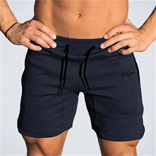 Weiße leichte Sportshorts für Männer mit Reißverschluss