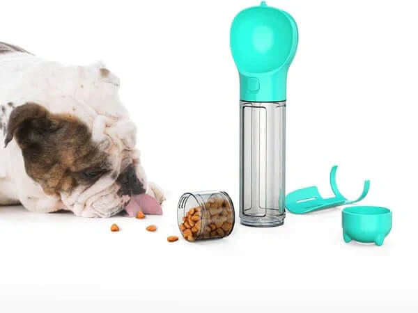 Avelena | 3-in-1 Hunde Trinkflasche Wassernapf Futterbehälter