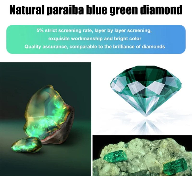 Avelena | 6 Karat Paraiba Blau-grün Lotus-Diamantring