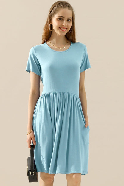 Avelena | Geripptes Kleid mit Taschen
