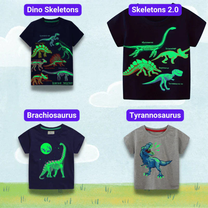 Avelena | Icone Dinoshirt Kinder Glow In The Dark Dinosaur T-Shirt