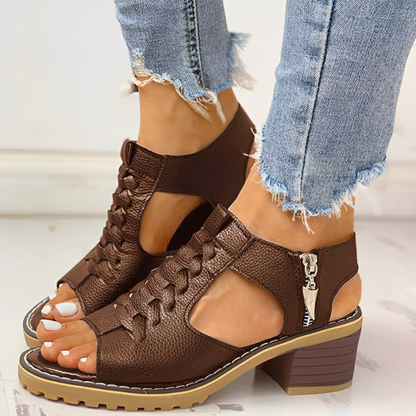 Avelena | Damen Sandaletten mit Peep-Toe-Design