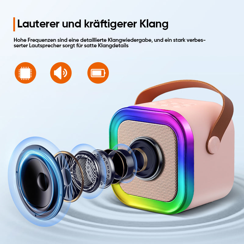 Avelena | Mini-Karaoke-Maschine für Kinder mit drahtlosen Mikrofonen