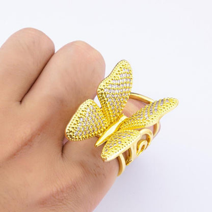 Avelena | Dynamischer Schmetterling Ring