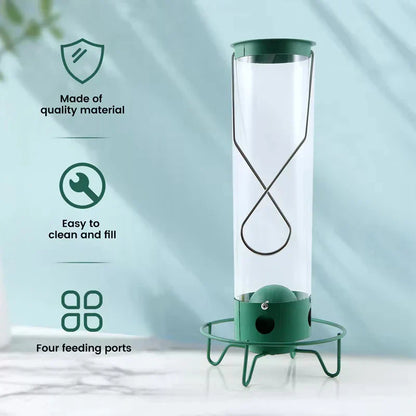 Avelena | Eichhörnchensicheres Vogelhäuschen | Robustes Metall, Mehrfach-Futteröffnungen & Ideal für Vogelbeobachtung im Hinterhof