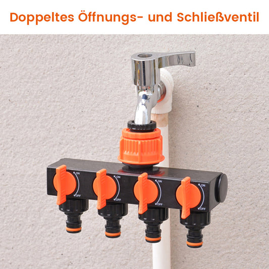 Avelena | Vierwege-Ventilumsteller für den Außenbereich mit Schalter