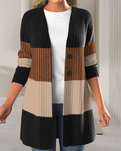 Avelena | Entspannte Jacke mit Farbblöcken