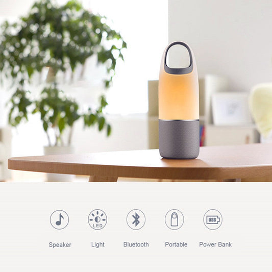 Avelena | Wireless Portable Mini Bluetooth Lautsprecher, mit Stereo, bunten Lichtern, einstellbarer Helligkeit, Powerbank, AUX-Audioeingang und Unterstützung für Speicherkarte, zum Fahren, Urlaub, Sport und mehr