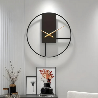 Avelena | Aurum | Minimalistische Stille Wanduhr – Stilvolle große dekorative Uhr