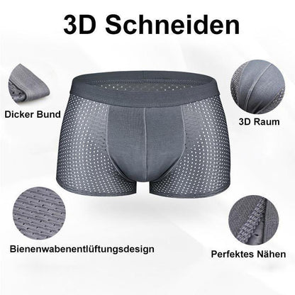 Avelena | Atmungsaktive Eisseide-Unterhosen Herren Wabenlüftungsdesign