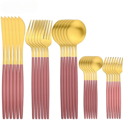 Avelena – Stilvolles Edelstahl Besteckset mit zeitlosem Design, 30 Teile