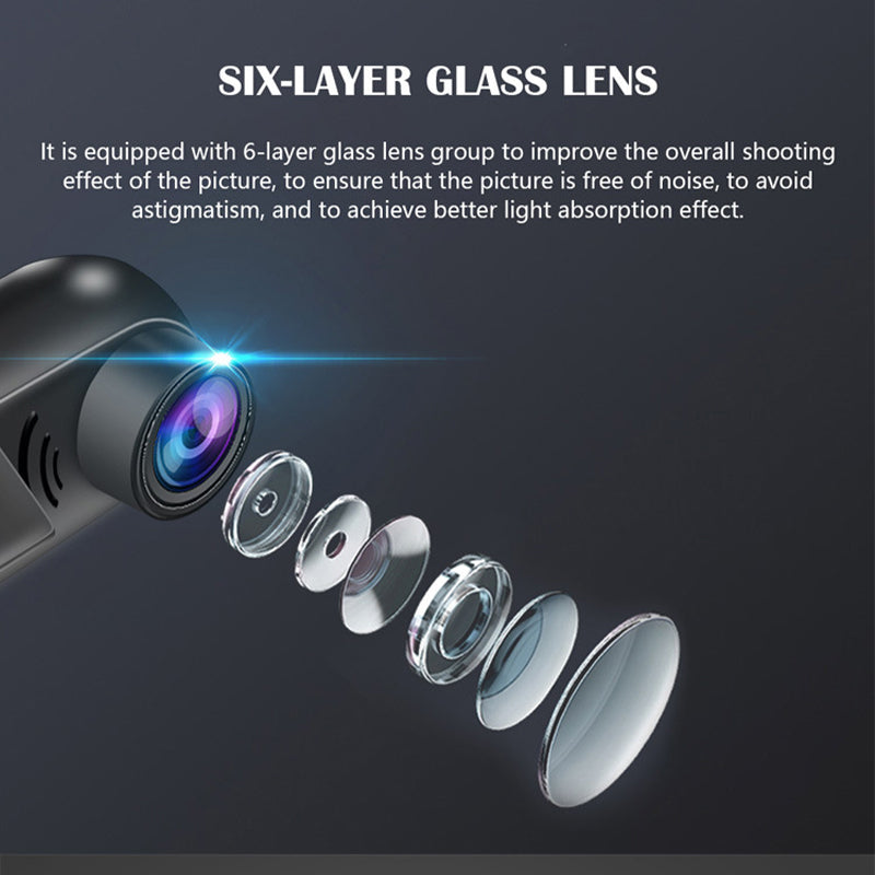 Avelena | 1080P HD 360° rotierende Mini ADAS Dashcam