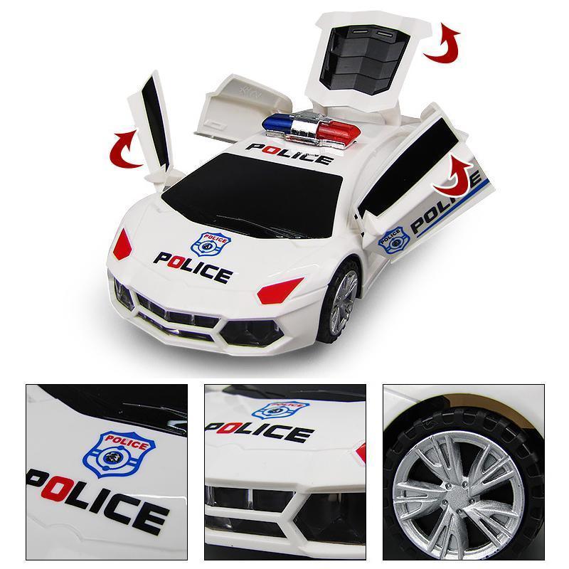 Avelena | 360 Grad Rotationsrad Musikernde Led-Beleuchtung Elektronisches Polizeiauto