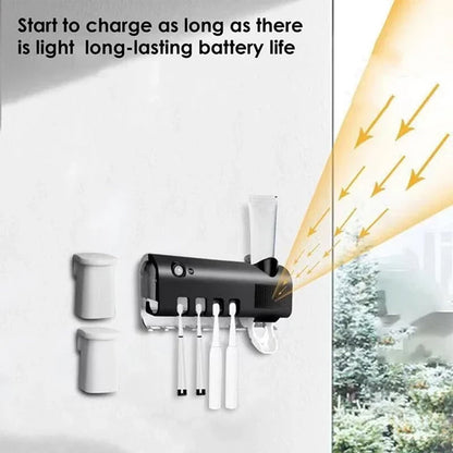 Avelena | Smart UV-Licht Sterilisator Zahnbürstenhalter, Wandmontage Zahnpastaspender