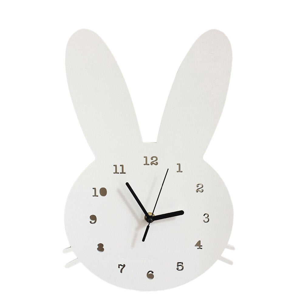 Avelena | Bunnyclock Süße Kinderwanduhr Im Hasendesign