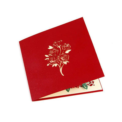 Avelena | Rose Bouquet Pop-up-Karte