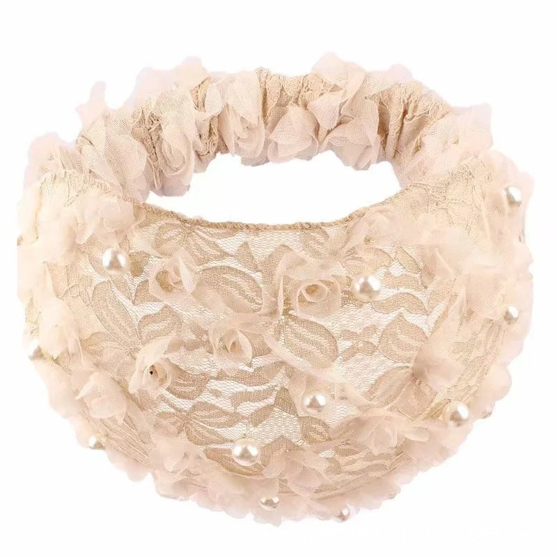 Avelena | Gehäkelte Perlen Bandana Elastisches Stirnband