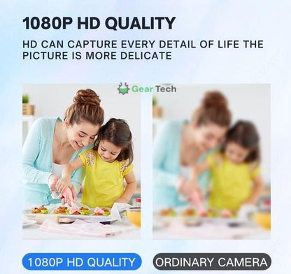 Avelena | 1080P Drahtlose WiFi Sicherheitskamera | Wetterfest, App-gesteuert & Ideal für Innen- und Außenüberwachung | Kleine Schaltungs Kamera