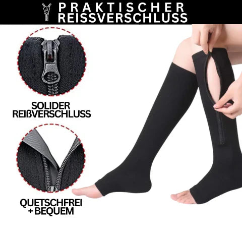 Avelena | Bequeme Kompressionsstrümpfe mit Zipper