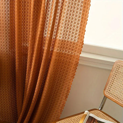 Avelena | Amber Glow Boho Spitzenfenster-Vorhangpaneel