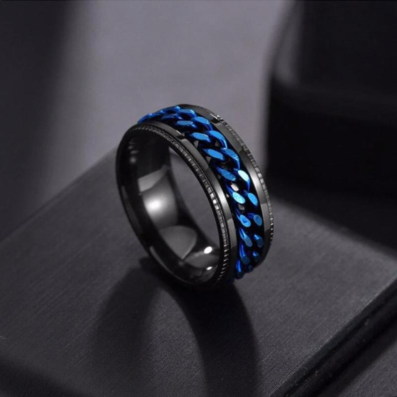 Avelena | Drehbarer Kettenring aus Titanstahl für Herren