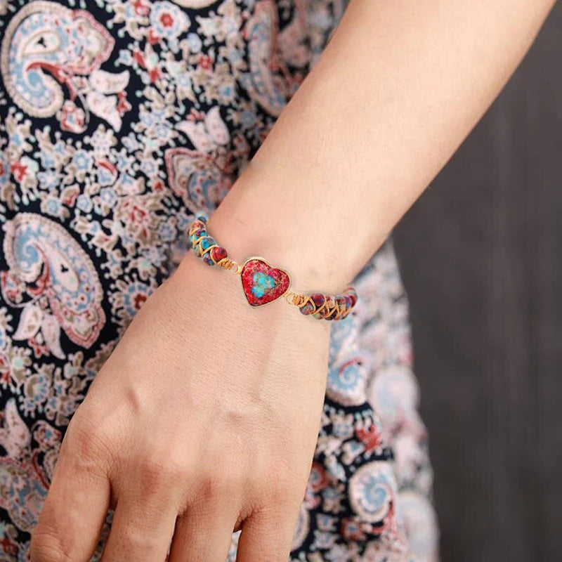 Avelena | Herz Jasper Armband