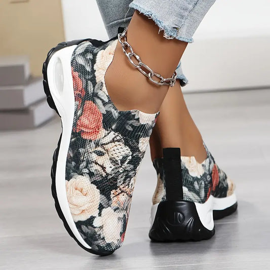 Florale Slip-on-Sneaker für Damen