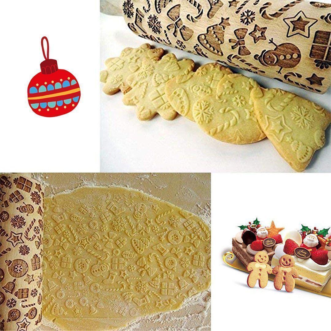 Avelena | Weihnachts Präge Nudelholz