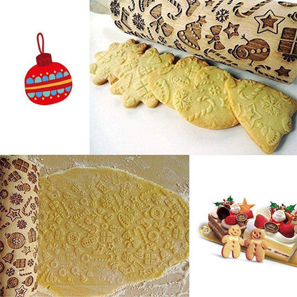 Avelena | Weihnachts Präge Nudelholz