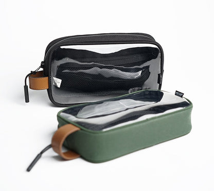 Avelena | Wasserdichte tragbare Reisetasche, mit mehreren Fächern und großem Fassungsvermögen, für Kosmetik, Make-up-Pinsel, Toilettenartikel, Schmuck und digitale Zubehörteile
