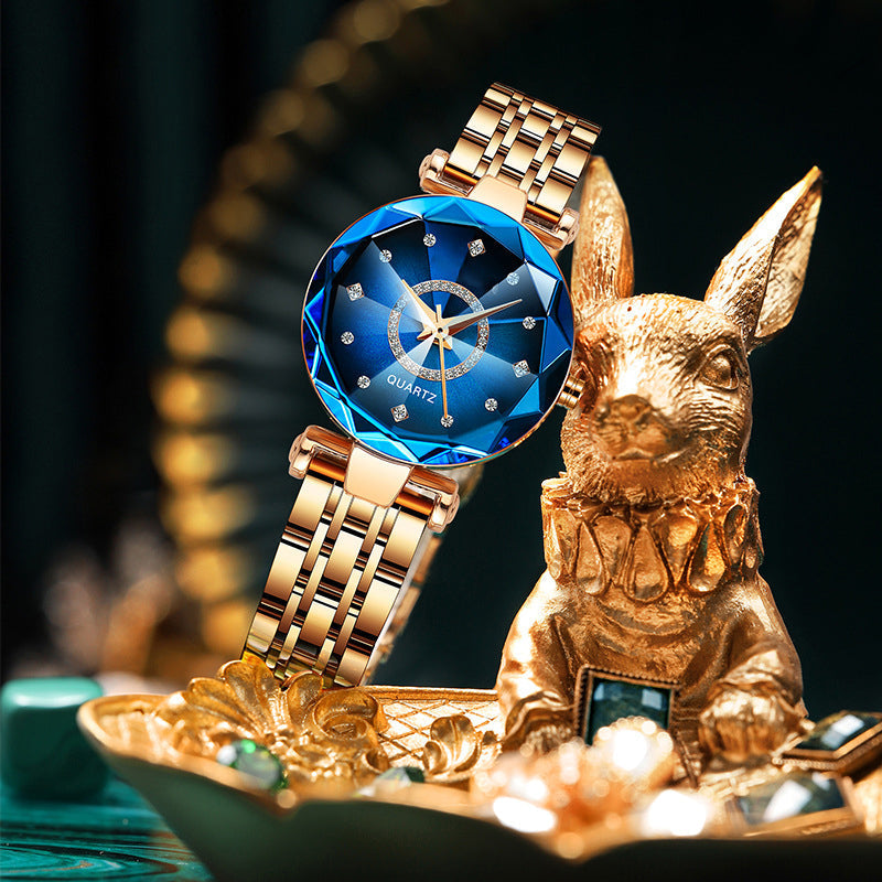 Avelena | Diamant Zifferblatt Damen Wasserdichte Uhr