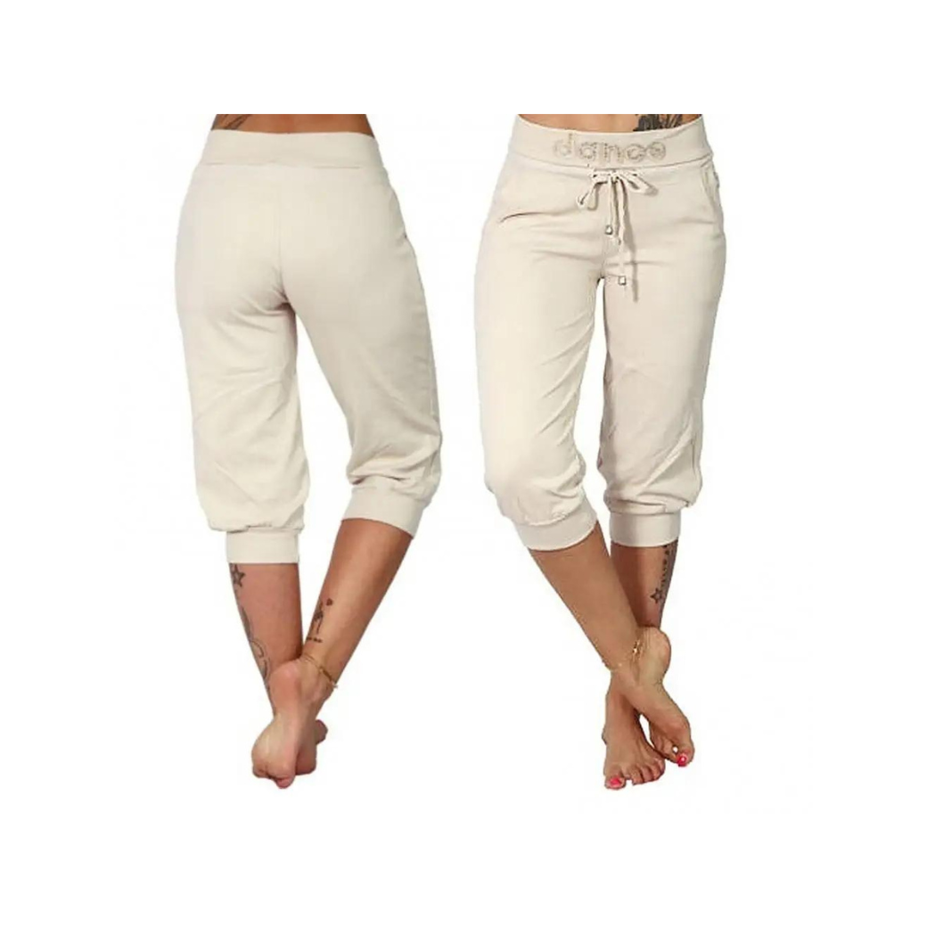 Lässige Bootcut-Sporthose für Damen mit niedriger Taille und Kordelzug