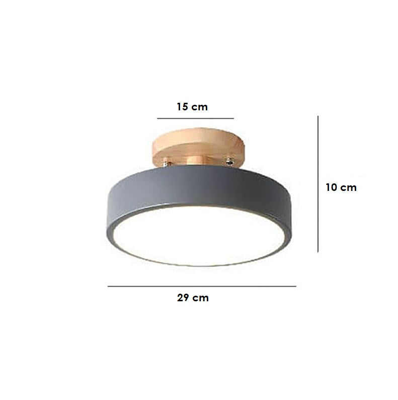 Avelena | Nordic Log Runde Led-Halb Eingebaut Deckenleuchte