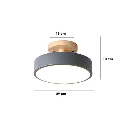 Avelena | Nordic Log Runde Led-Halb Eingebaut Deckenleuchte