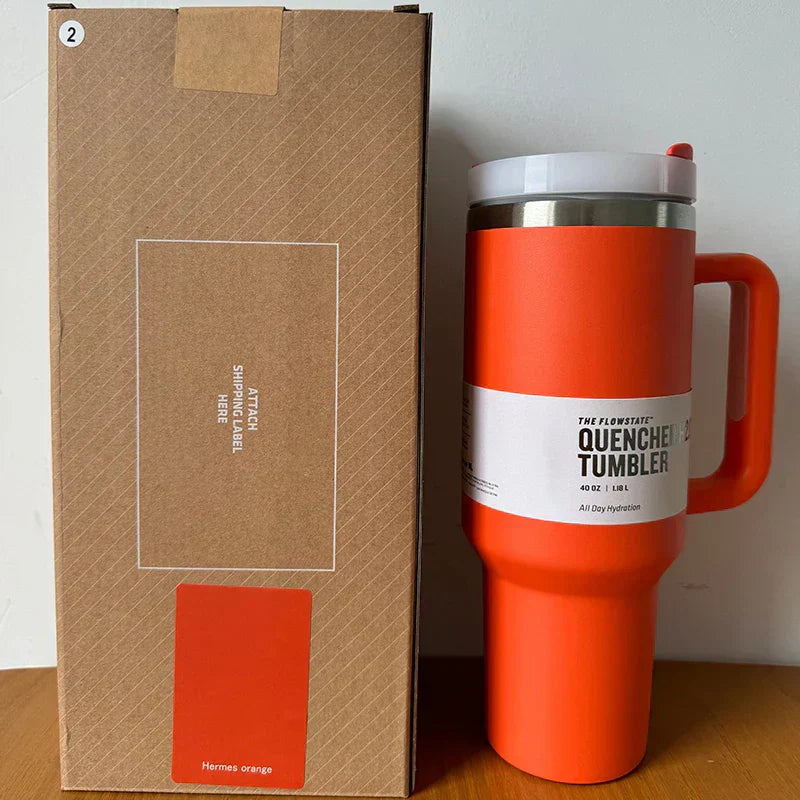 Avelena | Vakuumisolierte Tasse mit Deckel und Strohhalm Thermotumbler