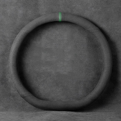 Avelena | Universelle Anti-Rutsch Lenkradabdeckung mit atmungsaktivem Mikrofaser, für rundes & D-förmiges Lenkrad