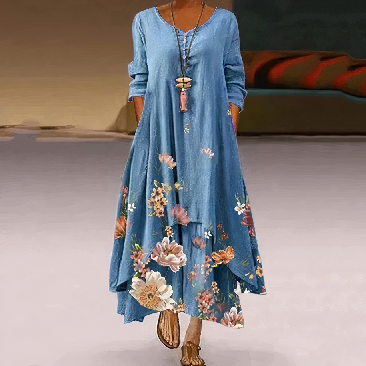 Avelena | Elegante katoenen Jurk
