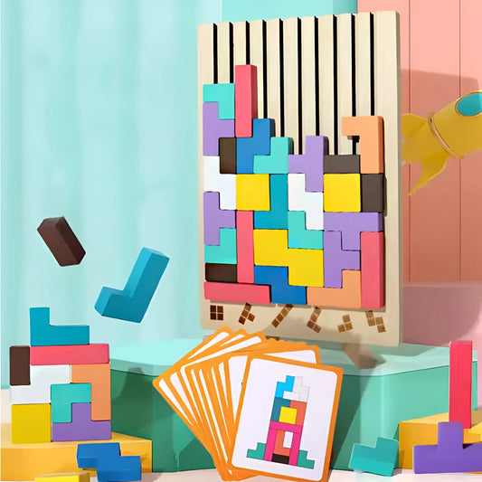 Avelena | Montessori Holz Tetris – Lern- & Spielzeug