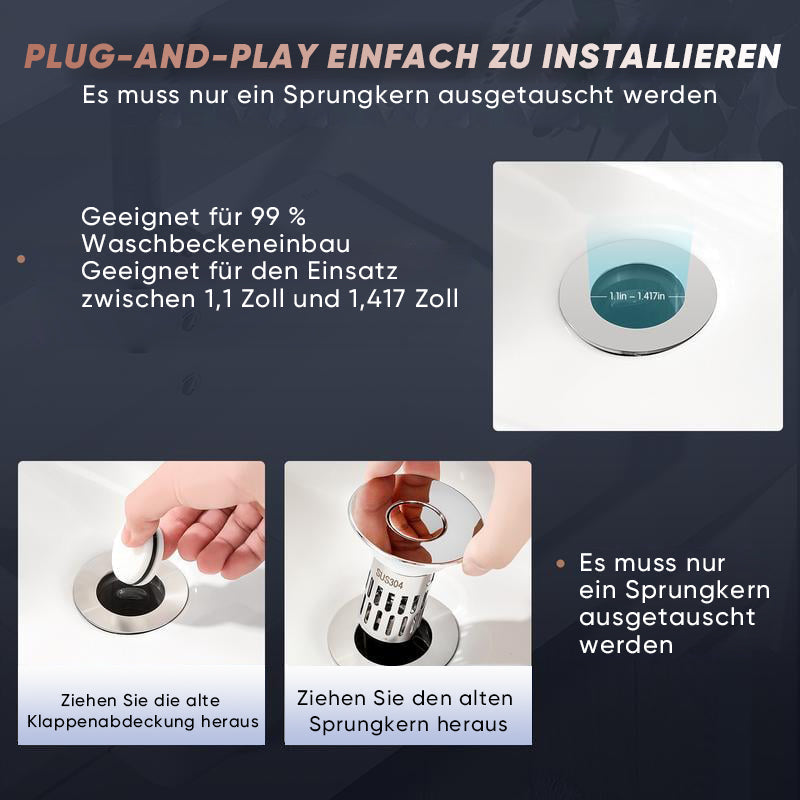 Avelena | Universeller Abflussfilter für das Badezimmer Waschbecken